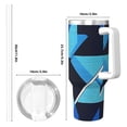 thumbnail image 4 of 40zo Ice Bar Cup With Handle Double Insulation Large Capacity Rust Prevention For Daily Travel And Other Scenes Darkgray Geometric Patterns_1, 4 of 8