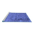 thumbnail image 2 of Ahgly Company Machine Washable Indoor Round Oriental Blue Industrial Area Rugs, 7' Round, 2 of 4
