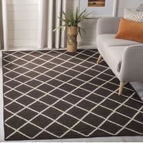 Safavieh Dhurries Victor Geometric Area Rug, Brown/Ivory, 6' x 9'