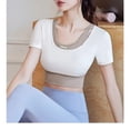 thumbnail image 3 of Conjunto de gimnasio de 2 uds para mujer, Top corto deportivo, sujetador para correr, Fitness, traje de Yoga, ropa deportiva, ropa de entrenamiento para mujer, mallas de cintura alta, 3 of 5