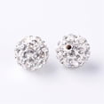 thumbnail image 2 of Polymer Clay Rhinestone Beads Pave Disco Ball Beads Grade A PP13(1.9~2mm) 10mm Hole: 1.5mm White, 2 of 2