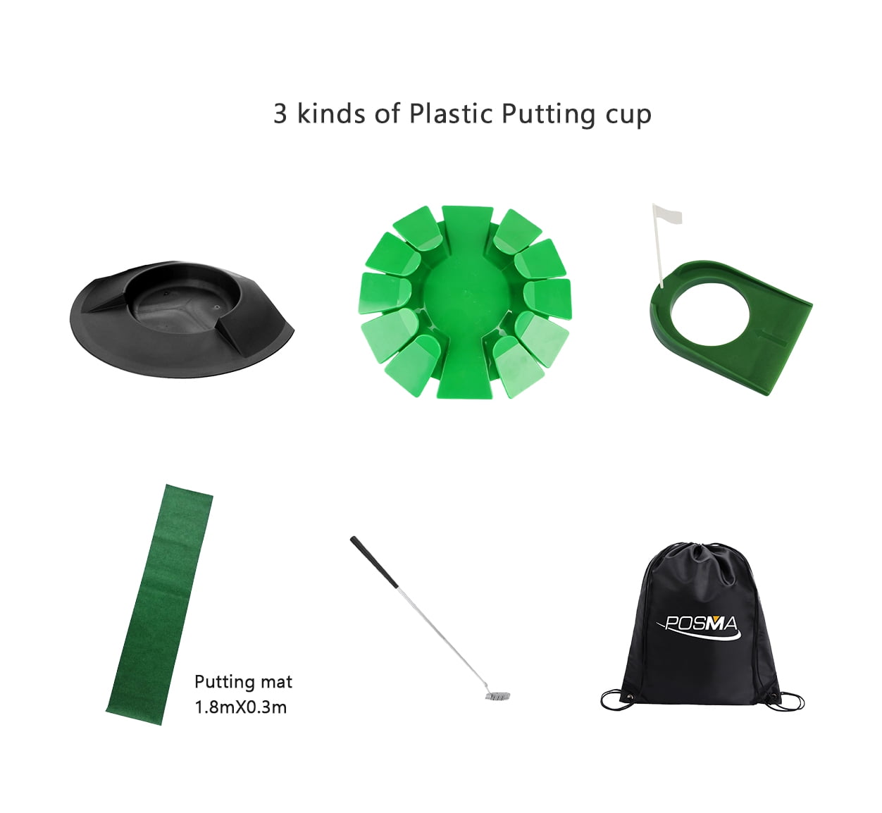 POSMA PHS007 Plastic Practice Putting Cup Golf Hole Training Aid Indoor