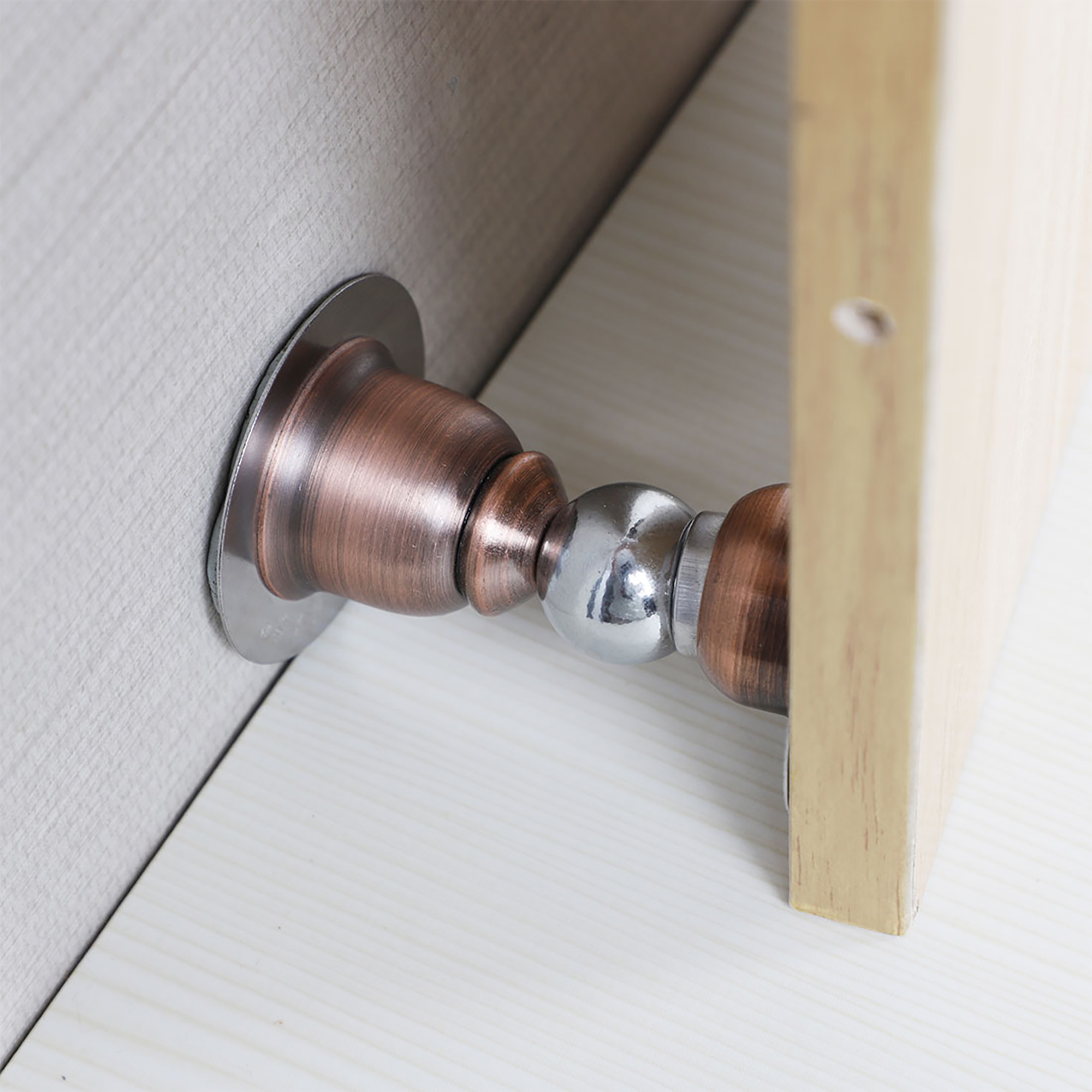 Stainless Steel Flexible Spring Doorstops Door Stop Stoppers Hardware