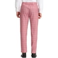 thumbnail image 3 of INSPIRE CHIC Men's Dress Plaid Printed Business Checked Pants 30 Pink White, 3 of 7
