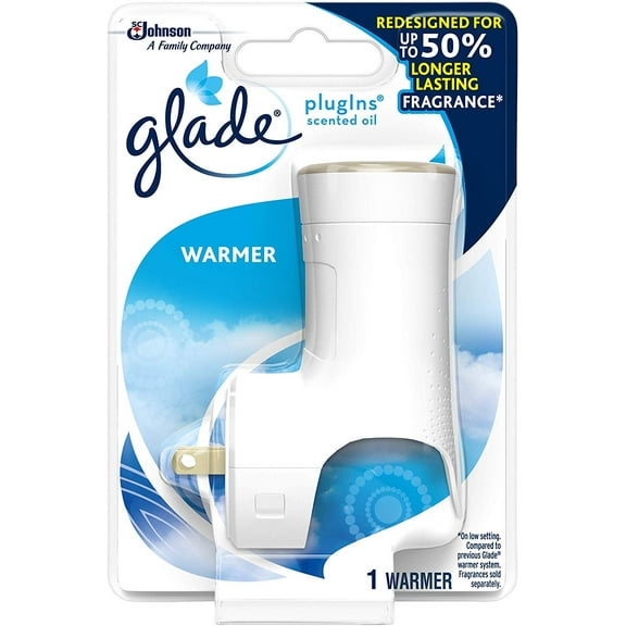 Glade PlugIns Scented Oil Warmer, Holds Essential Oil Infused Wall Plug in Refill, Up to 50 Days of Continuous Fragrance, 4.8 oz