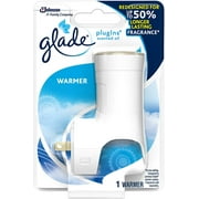 Glade PlugIns Scented Oil Warmer, Holds Essential Oil Infused Wall Plug in Refill, Up to 50 Days of Continuous Fragrance, 4.8 oz