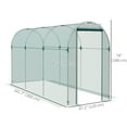 thumbnail image 3 of Outsunny 4' x 12' Plant Protection Tent Crop Cage with Door, Green, 3 of 9