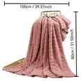 thumbnail image 2 of Fleece Blanket, Super Soft Warm Solid Throw Rug, 80x100cm Flannel Bath Towel Blanket Machine Washable for Sofa Bedding, Pink, 2 of 2