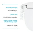 thumbnail image 2 of Blooming NB-1360E Bidet Toilet Seat - Warm Water, Dryer, Heated Seat, Sittable Lid, LED Nightlight (White/Elongated), 2 of 7