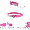 thumbnail image 2 of Rhinestone Cat Collar Breakaway with Bell Safety Buckle, Adjustable Diamond Girl Boy Kitty Cute Comfy Collar for Kitten Tiny Little Pets Rabbits, 2 of 4