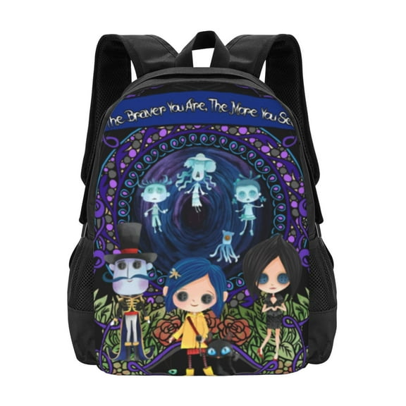 Coraline Backpack Fashion Travel Backpack Laptop Backpack 16 Inch Simple And Large Capacity
