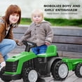 thumbnail image 3 of Costway 6V Electric Kids Ride On Tractor 6 Wheels Car Toy with Trailer Green, 3 of 8