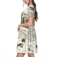 thumbnail image 2 of Lsque Cows Grazing On Meadow Print Women's Casual Dress T-Shirt Summer Short Sleeve Scoop Neck Swing Dresses, 2 of 6
