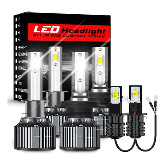 Applies to LED Headlight Kit H1 H7 H3 30000lm for Chevrolet High/Low Beam