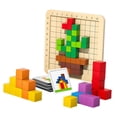 thumbnail image 3 of Cubos coloridos, materiales de aprendizaje, bloques de construcción de madera educativos para niños y niñas. con 24 cartas, 3 of 9