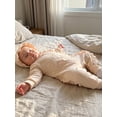 thumbnail image 4 of RUINIXCW Newborn Baby Girl Hospital Coming Home Outfit Infant Baby Girl Spring Fall Winter Clothes Heart Romper Ruffled Trim Jumpsuit Hat 2 Pcs Set, 4 of 9