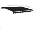 thumbnail image 4 of vidaXL Store Manuel Rétractable avec Poteaux 3x2.5 m Anthracite, 4 of 5