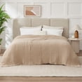 thumbnail image 5 of 100% Cotton Muslin Blanket 50"x 70", 6 Layers Lightweight and Breathable Throw Blankets for Couch, Soft Cooling Gauze Blanket for Adults All Season, Linen Beige, 5 of 5