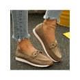 thumbnail image 5 of Womens Wedge Slip-On Loafer Shoes Flat Round Toe, Low Heel, Soft Bottom, 5 of 9