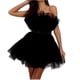 thumbnail image 2 of 2024-women Tulle Dress Sleeveless Short Dress Solid Mesh Princess Steapless Party Dress, 2 of 4