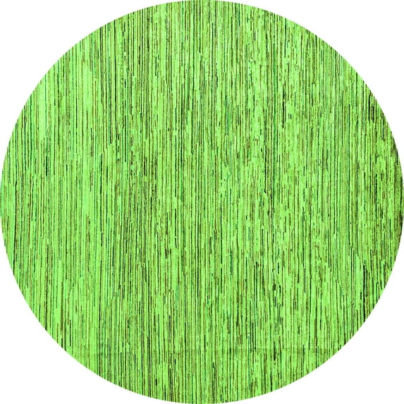 Ahgly Company Indoor Round Oriental Green Modern Area Rugs, 6' Round