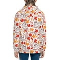 thumbnail image 6 of Naloa Hello Autumn Maple Leaf Teenage Zipper Hoodie, Long Sleeve Zip Up Hoodies Casual Jackets Tops for 7-12 Years-Small, 6 of 6