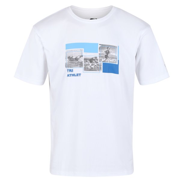 Regatta - Camiseta Fingal Slogan Triatlón para Hombre (Blanco)
