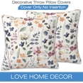 thumbnail image 3 of Throw Pillow Cover Case Watercolor Floral Pillow Covers 20x20 Inch Set of 2,Soft Decorative Throw Pillow Case for Living Room Bedroom Sofa Couch Cushion Covers, 3 of 6