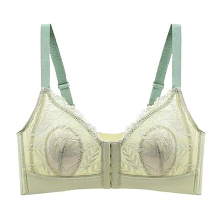 

Aayomet Bras for Women One Fab Fit Underwire Bra Push-Up T-Shirt Bra Modern Demi Bra Lightly Padded Bra with Convertible Straps Green 85D