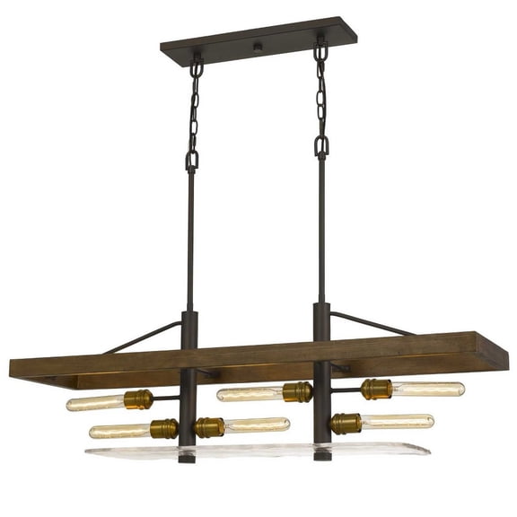 FX-3701-6-Cal Lighting-Cantania - 6 Light Chandelier In Industrial Style-32.5 Inches Tall and 11.5 Inches Wide