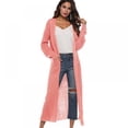 thumbnail image 2 of Women's Open Front Duster Cardigan Sweater,Elegant Thick Full Length Sweaters Coat Fall Winter Outwear with Pockets,S-3XL, 2 of 4