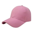 thumbnail image 2 of Men's Pure Cotton Blank Baseball Cap, Solid Color Adjustable Dad Hat, Outdoor Sun Protection Peaked Cap for Sports and Casual Wear Pink, 2 of 3
