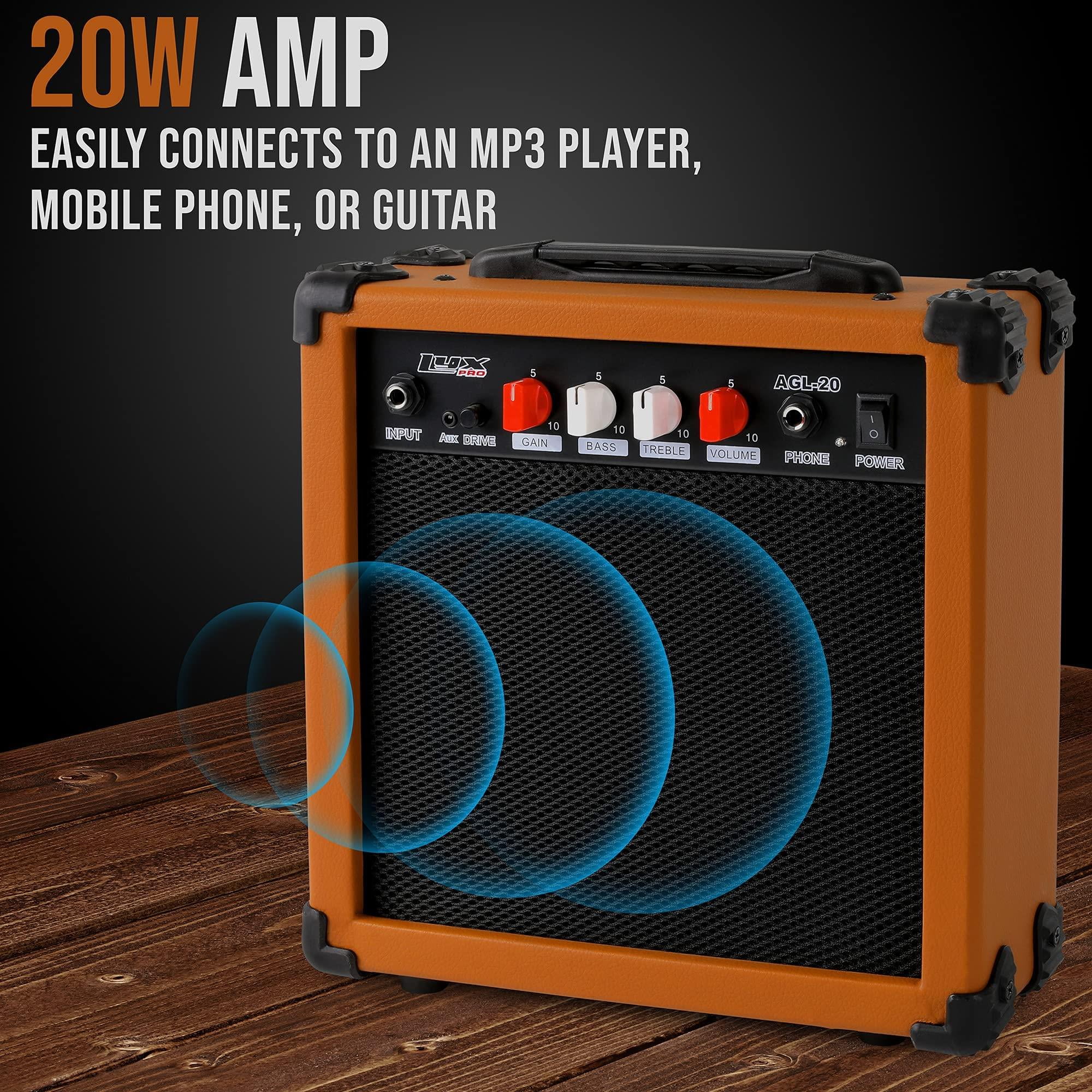 LyxPro 20W Guitar Amplifier with Built-in Speaker & Headphone Jack