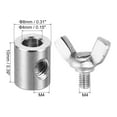 thumbnail image 2 of Unique Bargains 304 Stainless Steel 4mm Hole Wire Rope Clips, 6Pcs Wire Rope Clamp Fasteners Screws, Silver, 2 of 7