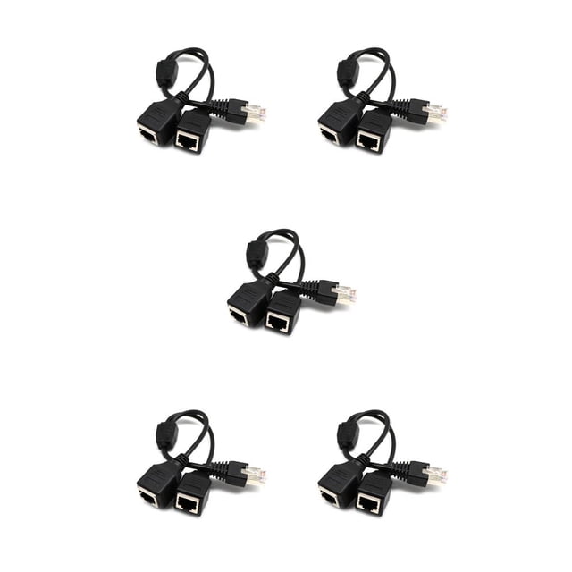sweethay Cable Splitter Quick Connection Fast Transmission Supply Small Laptop Convenience Two Size Adapter Ports Computer Ethernet Type2 NO2
