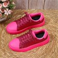 thumbnail image 3 of XIMIN Rhinestone Sneakers for Women Women's Glitter Sneakers Shiny Sequin Sport Tennis Lightweight Bling Lace Up Shoes Fashion Sneakers Footwear, 3 of 7