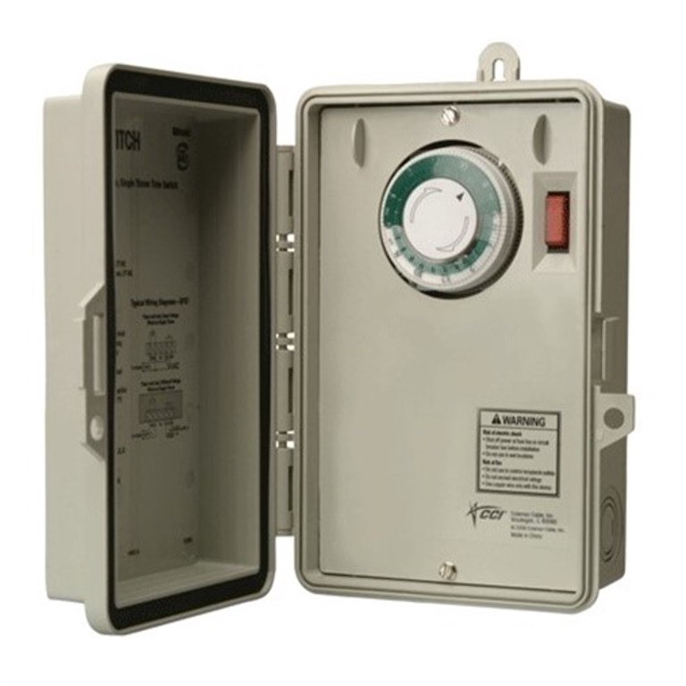 Woods Indoor and Outdoor Water Heater Timer 40 amps 208/240 and 227 volts  Almond - Walmart.com