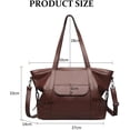thumbnail image 4 of Hobo Bags for Women Soft Foldable Vegan Leather  Handbag Stylish Slouchy Tote Purses, 4 of 5