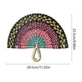 thumbnail image 3 of Handwoven Seagrass Fan, Woven Palm Leaf Fan, Decorative Wall Hanging Fan, Macaron Color Fan, Natural Fiber Fan for Home Decor and Wall Art, 3 of 6