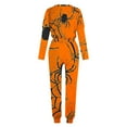 thumbnail image 4 of Cavosen Halloween Womens Sets 2 Piece Outfits Long Sleeve Web Spider Print Sweatsuit Long Pants Round Neck Matching Tops Tracksuit with Pocket Drawstring Casual Loungewear Sets Holiday, 4 of 5