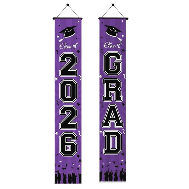 zhangmingg 2026 Graduation Celebration Kit Complete Party Decorations Set with Banner and Themed Balloons