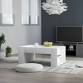 thumbnail image 1 of vidaXL Coffee Table White 100x60x42 cm Engineered Wood, 1 of 4