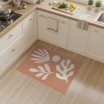 thumbnail image 2 of ODIKA 3'x5' Orange Warm Terracotta Sun Line Design Washable Accent Rug Elegant Minimalist Leaf and Motifs for Modern Pet Friendly, Non-Shedding Mat for Bedside, Nursery Room, 2 of 7