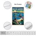 thumbnail image 2 of Vintage Rio De Janeiro Retro Poster with Sugarloaf Mountain & Copacabana Beach Canvas Poster, 2 of 8