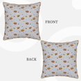 thumbnail image 3 of Fotbe Bee Pattern Velvet Decorative Throw Pillow Covers with Elegant Piping, Soft Plush Cushion Cover for Sofa, Bed, Car, Office-18"x18", 3 of 8