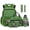 Cartoon Farm Tractor Green, variant on Xixirimido Excavator Grey Tire Track Camo 6 in 1 Kids Backpack Set with Insulated Lunch Bag Pencil Case Water Bottle Sleeve Keychain Bookmark, 17 Inch School Bookbag for Boys Back to School