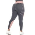 thumbnail image 3 of White Mark Women's Plus Size High Waist Contour Striped Activewear Leggings, 3 of 5