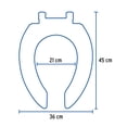 thumbnail image 4 of Foset AWC-45H, Asiento para WC fabricado en polipropileno, 45 cm, hueso, 4 of 4