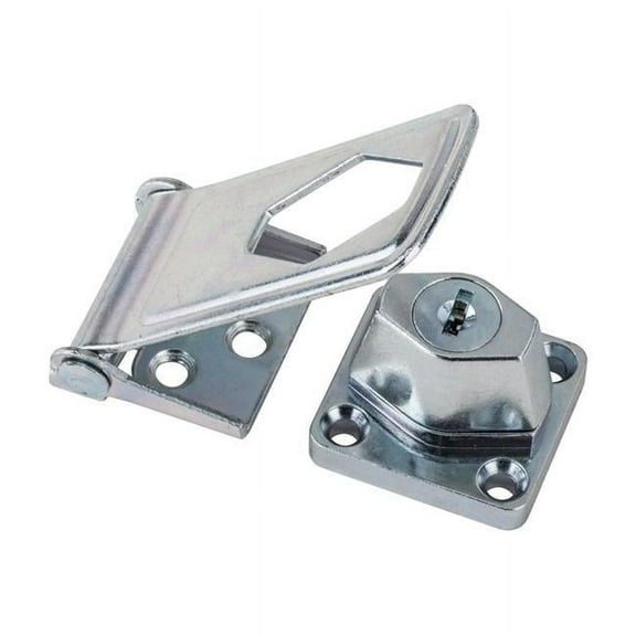 National Hardware 5006394 3.5 in. Steel 1 Keyed Hasp Lock, Zinc-Plated - Pack of 5