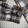 thumbnail image 6 of Men's Casual Long Sleeve Button-Down Shirt with Checkered Pattern and Chest Pockets, 6 of 9